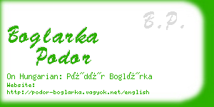 boglarka podor business card